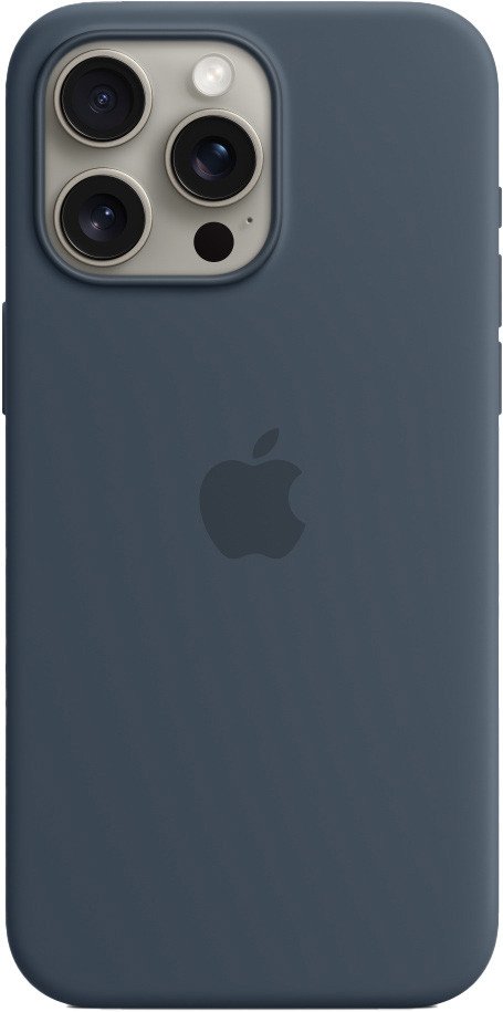 

Чехол для телефона Apple MagSafe Silicone Case для iPhone 15 Pro Max (синий шторм)