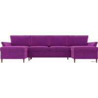 П-образный диван Лига диванов София 100067 (микровельвет, фиолетовый)