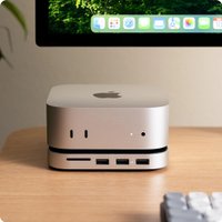 Док-станция Satechi Mac Mini M4 Stand & Hub with SSD Enclosure ST-GNMMES
