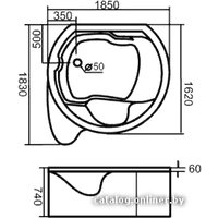 Ванна Gemy G9063 K