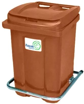 Контейнер для мусора Razak Plast с педалью 60 л (коричневый)