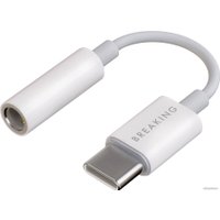 Адаптер Breaking 24561 USB Type-C - 3.5 Jack (белый) в Солигорске
