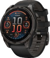 Fenix 8 Sapphire, Titanium 47мм (угольно-черный DLC, пепельно-черный силиконовый ремешок)