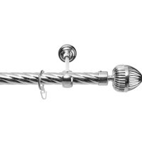 Карниз для штор Sundays Home Шайн Одеон 25мм однорядный (хром, 3м)