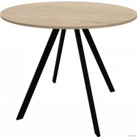 Кухонный стол Гальваник ПГ-74 (дуб галифакс белый/опоры эмаль черный муар)