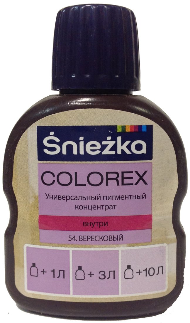 

Колеровочная краска Sniezka Colorex 0.1 л (№54, вересковый)
