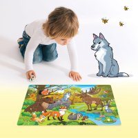 Развивающая игра Puzzle Time Мега-пазл Лесные жители 9319943 (24эл)
