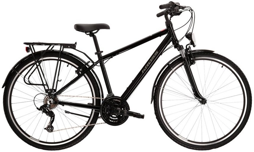 

Велосипед Kross Trans 1.0 XL/23" 2023 (черный/серый глянцевый)