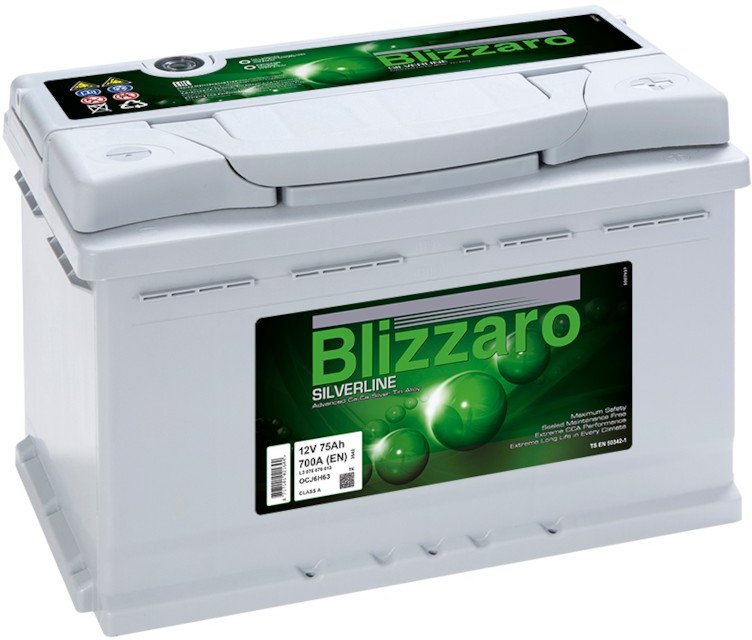 

Автомобильный аккумулятор Blizzaro Silverline R+ (75 А·ч)