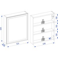  Lauter Шкаф с зеркалом Emma (с подсветкой, белый глянец) в Бресте
