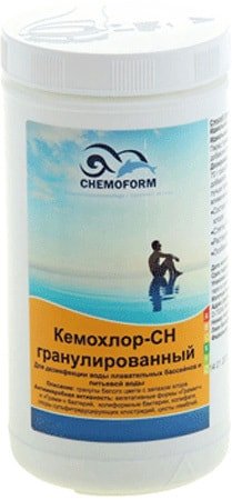 

Химия для бассейна Chemoform Кемохлор CH в гранулах 1кг