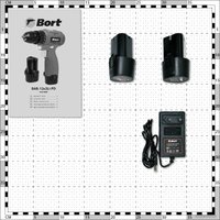 Дрель-шуруповерт Bort BAB-12X2LI-PD 93414097 (с 2-мя АКБ)