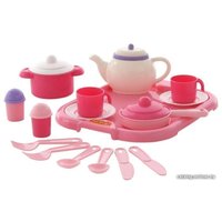 Набор игрушечной посуды Полесье Настенька с подносом на 2 персоны 3940