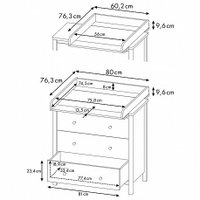 Детский комод Polini Kids Simple 3501 0002769.31 (белый/натуральный)