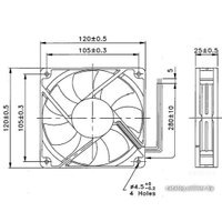Вентилятор для корпуса Thermalright TR-FDB-12-1000