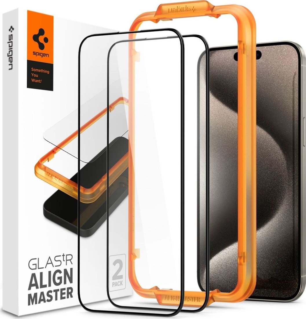 

Защитное стекло Spigen ALM Glas FC для iPhone 15 Pro Max AGL06875 (2шт)