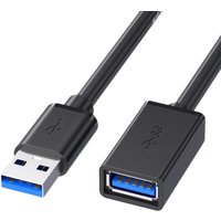 Кабель USBTOP USB 3.2 Gen1 Type-A - USB 3.2 Gen1 Type-A (F-M, 2 м, черный)