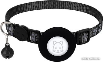 Ошейник Pet Paws с местом для трекера Apple AirTag 641000148H (черный)