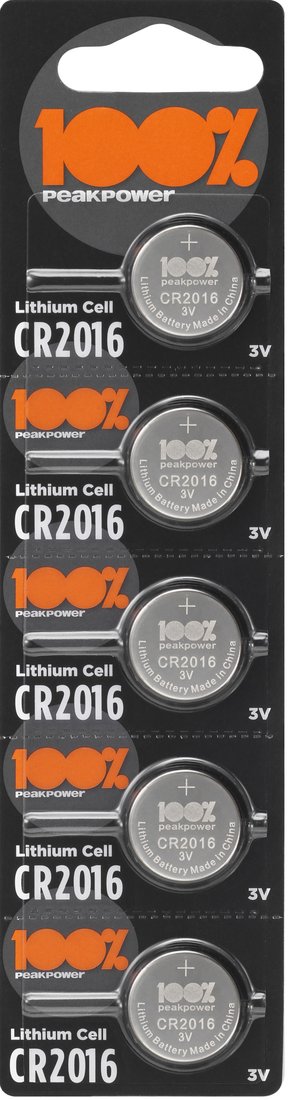 

Батарейка PeakPower Lithium CR2016-2C5
