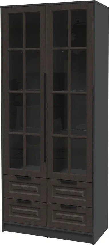 

Шкаф-витрина Интерлиния Концепт КТ-ШВ2 Деко (антрацит/дуб английский)