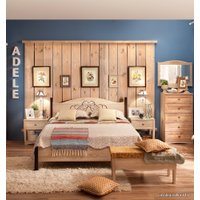 Кровать Глазов Adele 160х200 дуб сонома/орех шоколадный