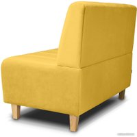 Диван Brioli Руди полоса двухместный (V13-желтый)