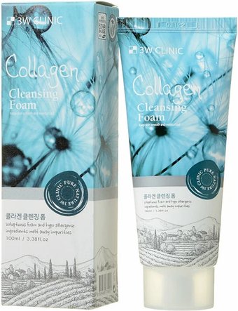  3W Clinic Пенка для умывания Collagen Foam Cleansing 100 мл