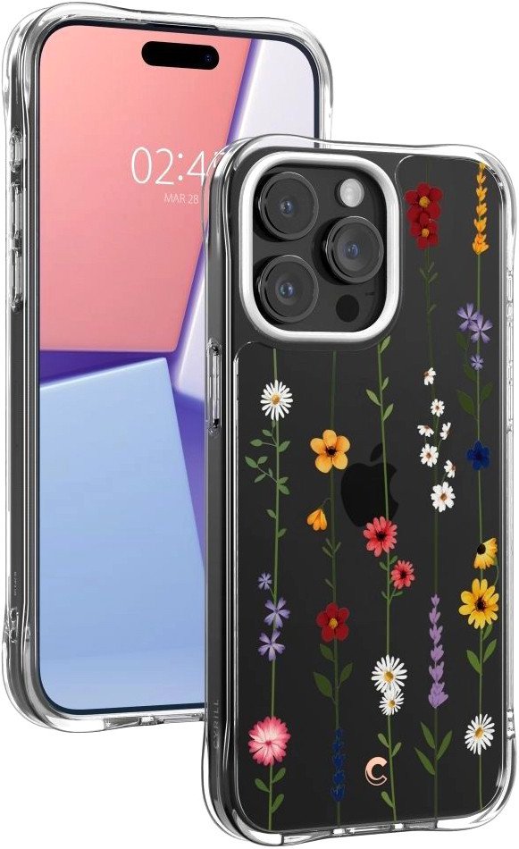 

Чехол для телефона Spigen Cyrill Cecile для iPhone 15 Pro Max ACS06625 (прозрачный/цветы)