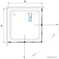 Душевой уголок RGW PA-038B 350803888-14 80x80 (черный/прозрачное стекло)