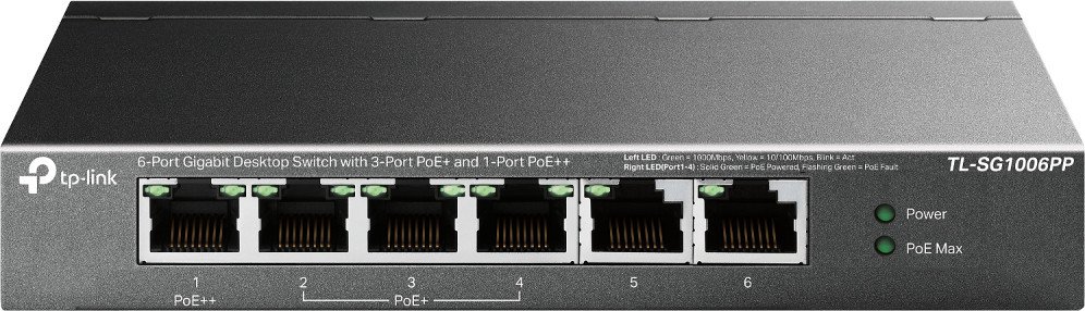 

Неуправляемый коммутатор TP-Link TL-SG1006PP V1