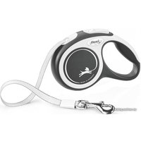 Поводок-рулетка Flexi New Comfort S Tape 5 м (черный)