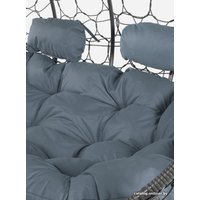 Подвесной диван M-Group Лежебока 11180309 (с серым ротангом/серая подушка)