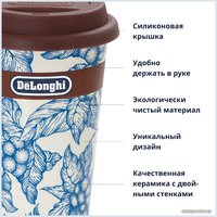 Многоразовый стакан DeLonghi Blue Flower DLSC064 300мл (бежевый/синий)
