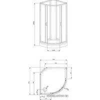 Душевая кабина Radaway Quattra (33003-01-01N + 33103-01-01N)