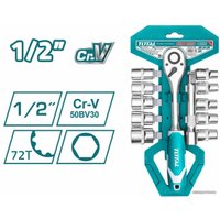 Набор трещотка с головками Total THT141121 (12 предметов)