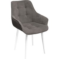 Стул Трия Шато конус Т2 (белый муар/велюр серо-коричневый)