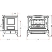 Свободностоящая печь-камин Invicta Bradford antracyt 9173-44