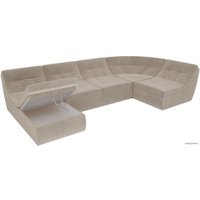 П-образный диван Лига диванов Холидей 101846 (бежевый)