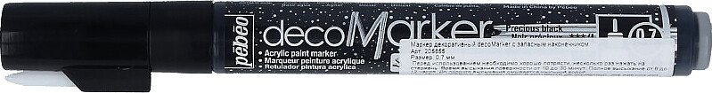 

Маркер художественный PEBEO Acrylic Marker 201355 (черный мерцающий)