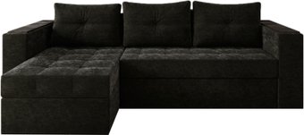 Настоящая мебель Константин с декором (боннель, вельвет, черный)