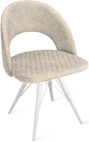 

Стул Трия Гэтсби К3 (белый матовый/микровелюр Wellmart Dark Beige)