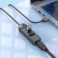 USB-хаб Borofone DH6 USB Type-A (3 x USB 3.2 Gen1, 0.2 м)