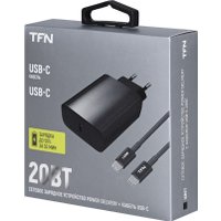 Сетевое зарядное TFN TFN-WC36 USB Type-C (черный)