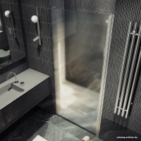 Душевая дверь MaybahGlass 198x80 MGD-808-5 (сатин стекло/хром матовый)