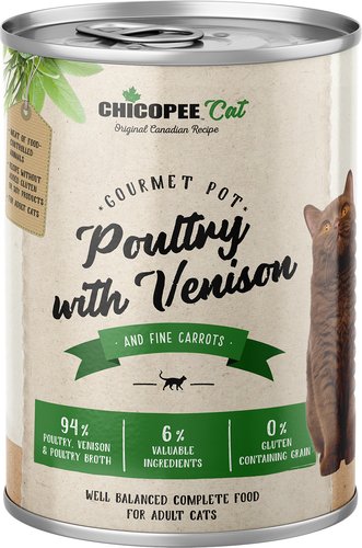 Chicopee Adult Cat Домашняя птица с олениной 400 г