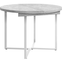 Кухонный стол Millwood Лофт Лондон раздвижной D110-150x110x76 (бетон/металл белый)