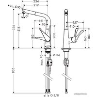 Смеситель Hansgrohe Metris 14821000