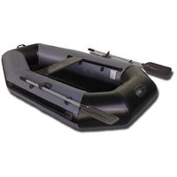 Гребная лодка Vivax К220 с ковриком-сланью (без киля, серый/черный)