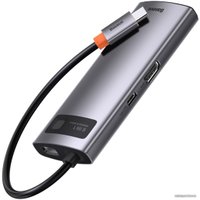 Док-станция Baseus Metal Gleam Series 6-in-1 Multifunctional USB Type C CAHUB-CW0G