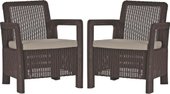 Tarifa 2 chairs (коричневый/серо-бежевый, 2 кресла)